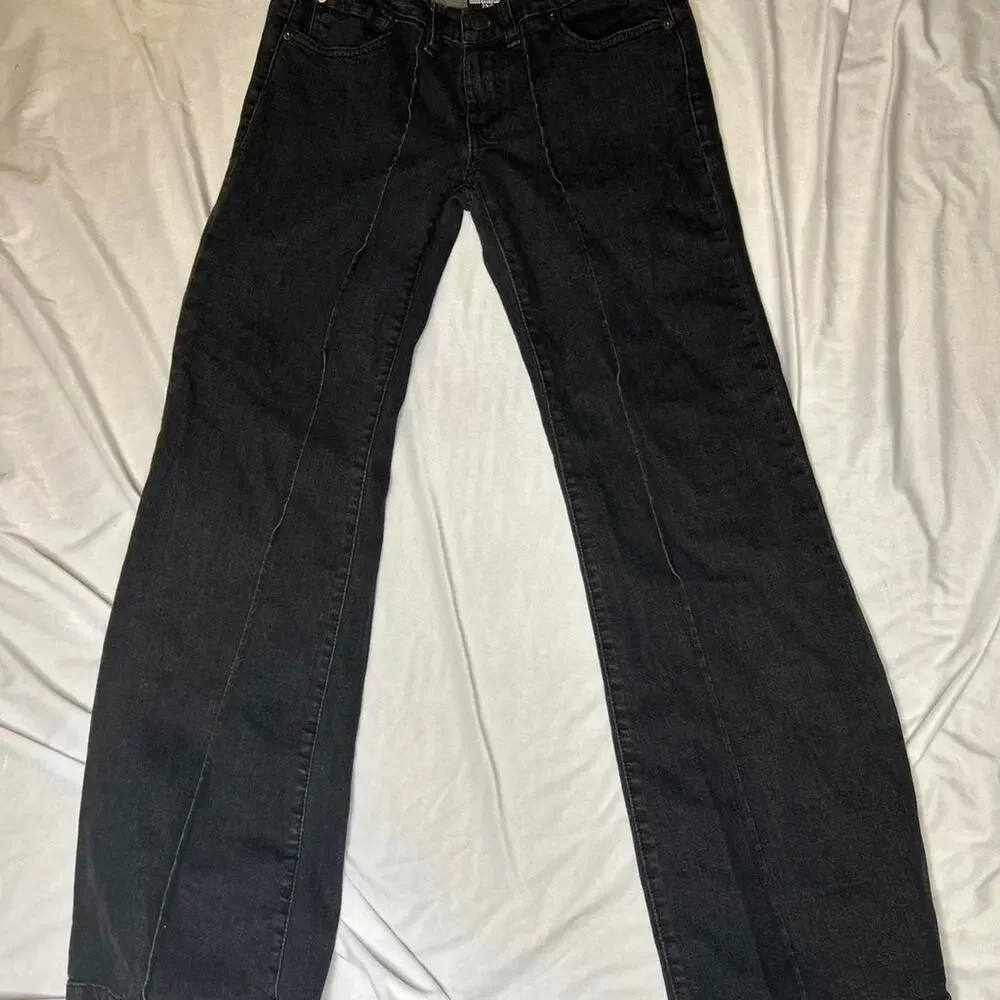 Rock revival wide leg black jeans